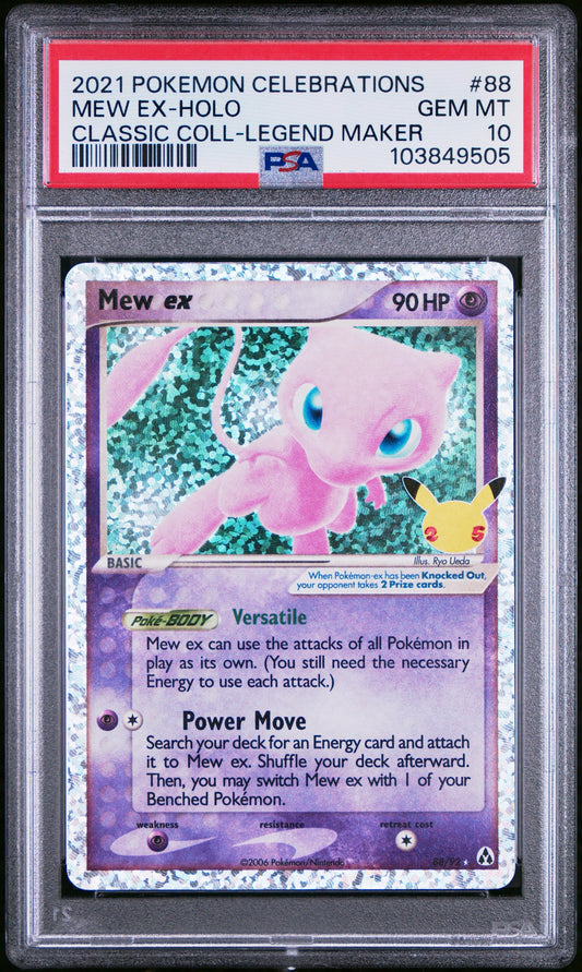 PSA 10 - Mew ex 88/92 SWSH 25th Celebrations Classic Collection - Pokemon