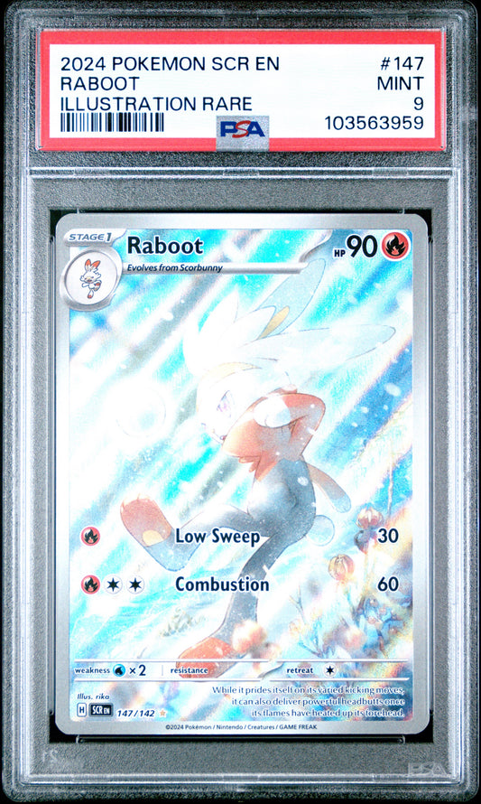 PSA 9 - Raboot IR 147/142 SV Stellar Crown - Pokemon
