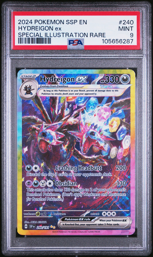 PSA 9 - Hydreigon ex 240/191 SV Surging Sparks - Pokemon