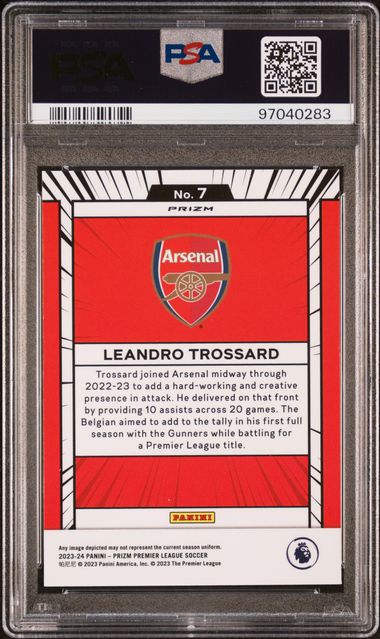 PSA 9 - Leandro Trossard 2023-24 Prizm P/L Manga #7 - Football