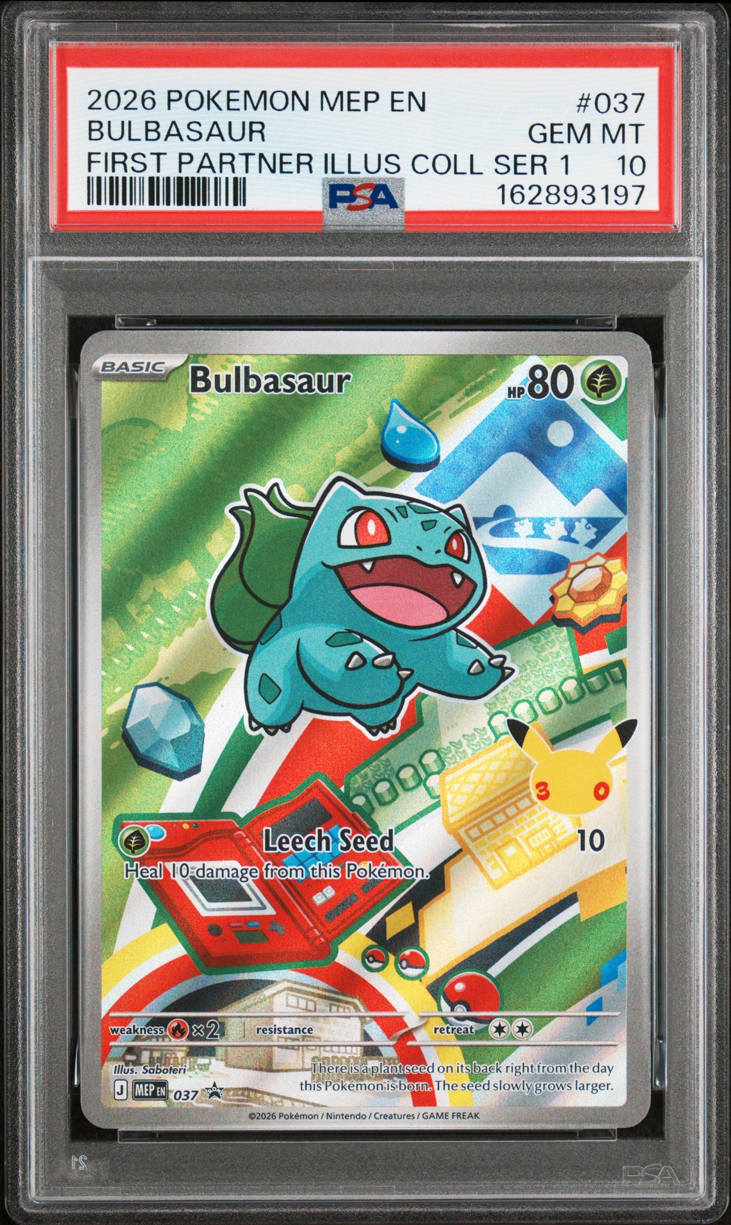 PSA 10 - Bulbasaur Charmander Squirtle [SEQ] First Partner Collection x197 - Pokemon