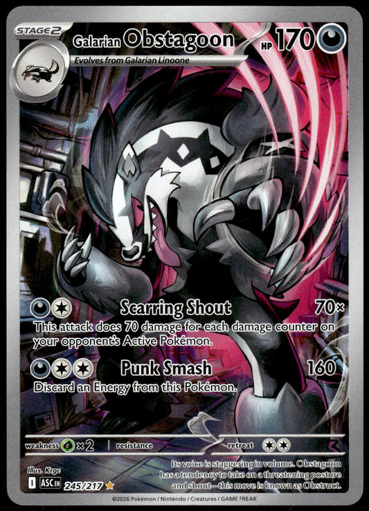 Galarian Obstagoon 245/217 IR ME Ascended Heroes Pokemon [NM] (1)