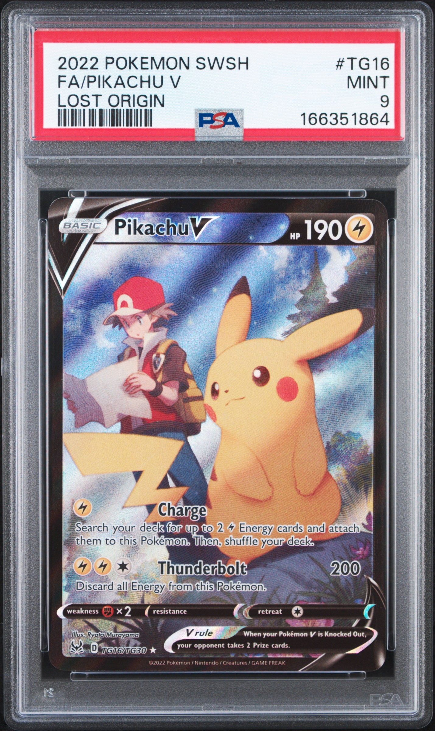 PSA 9 - Pikachu V TG16/TG30 SWSH Lost Origin x864 - Pokemon