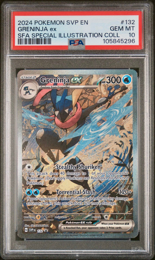 PSA 10 - Greninja ex SVP132 Shrouded Fable Box Promo - Pokemon