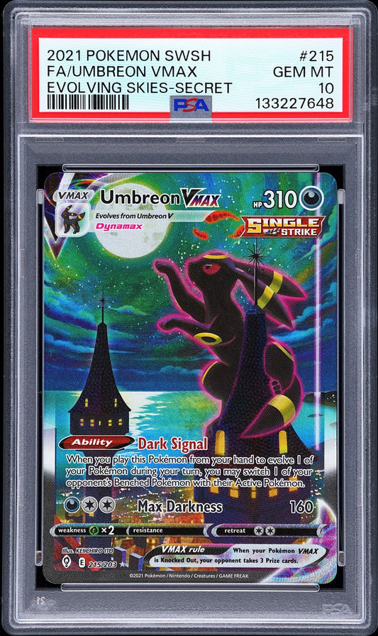 PSA 10 - Umbreon VMAX 215/203 SWSH Evolving Skies - Pokemon