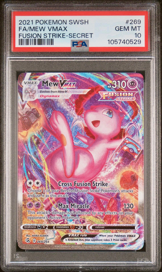 PSA 10 - Mew VMAX 269/264 SWSH Fusion Strike - Pokemon