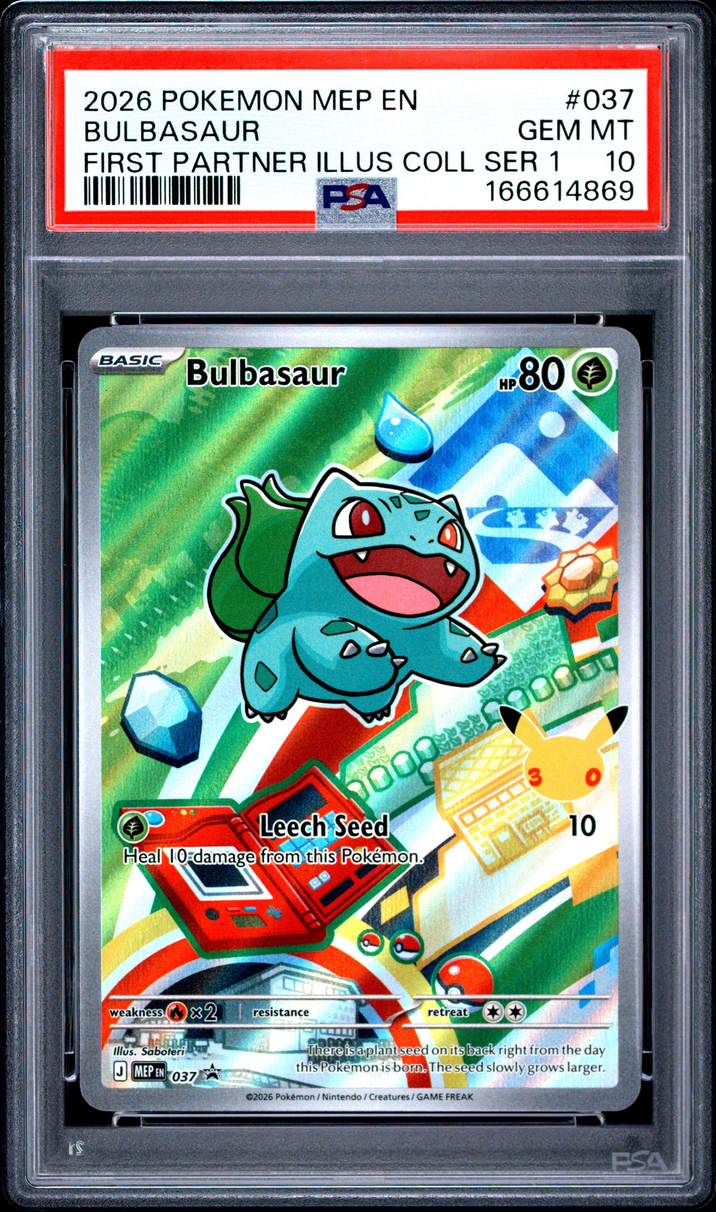 PSA 10 - Bulbasaur Charmander Squirtle [SEQ] First Partner Collection x869 - Pokemon