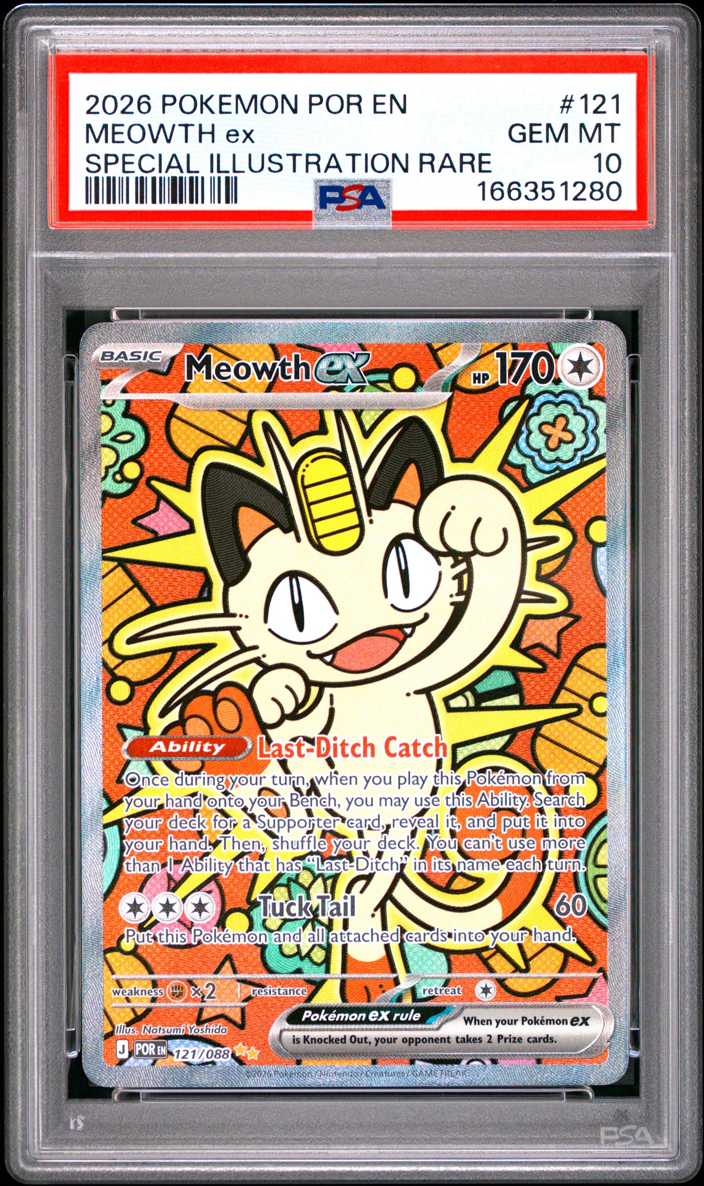 PSA 10 - Meowth ex 121/088 SIR ME Perrrfect Order x280 - Pokemon