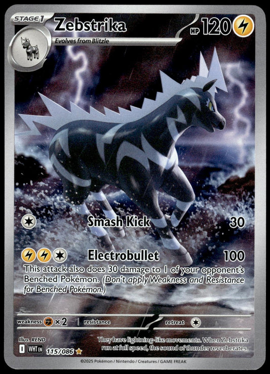 Zebstrika 115/086 IR SV White Flare Pokemon [NM] (1)