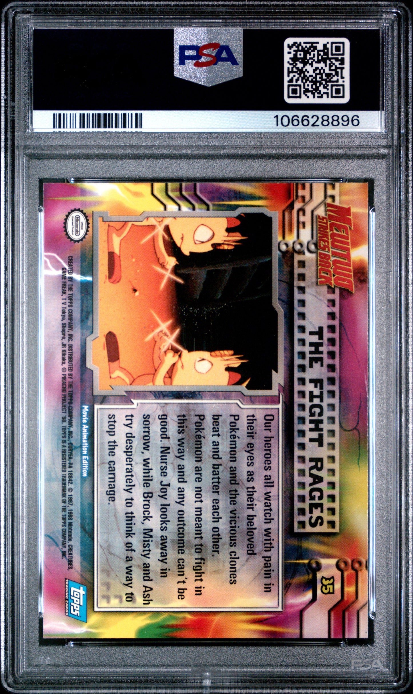 PSA 8 - Charizard Fight Rages #35 1999 TOPPS Movie Edition - Pokemon