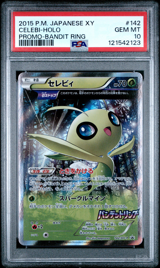 PSA 10 - Celebi Holo 142/XY-P Bandit Ring Black Star Promo - Pokemon