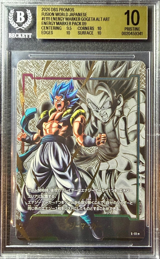 BGS 10 - Gogeta E-111 Energy Marker Alt Art JPN Fusion World x341 - DBS