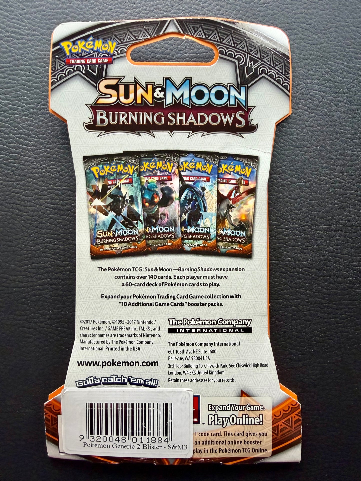 Pokemon TCG: S&M Burning Shadows Sleeved Booster (1 x Tapu Fini) [JEC] - Sealed