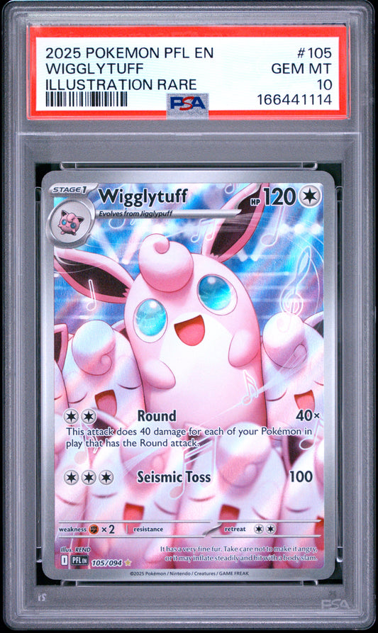 PSA 10 - Wigglytuff 105/094 Illustration Rare Phantasmal Flames x114 - Pokemon