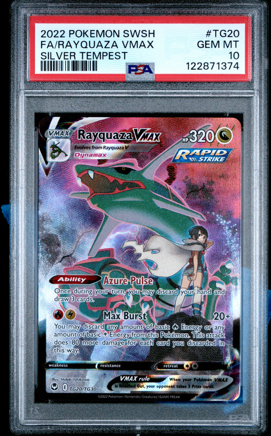 PSA 10 - Rayquaza VMAX TG20/TG30 SWSH Silver Tempest - Pokemon