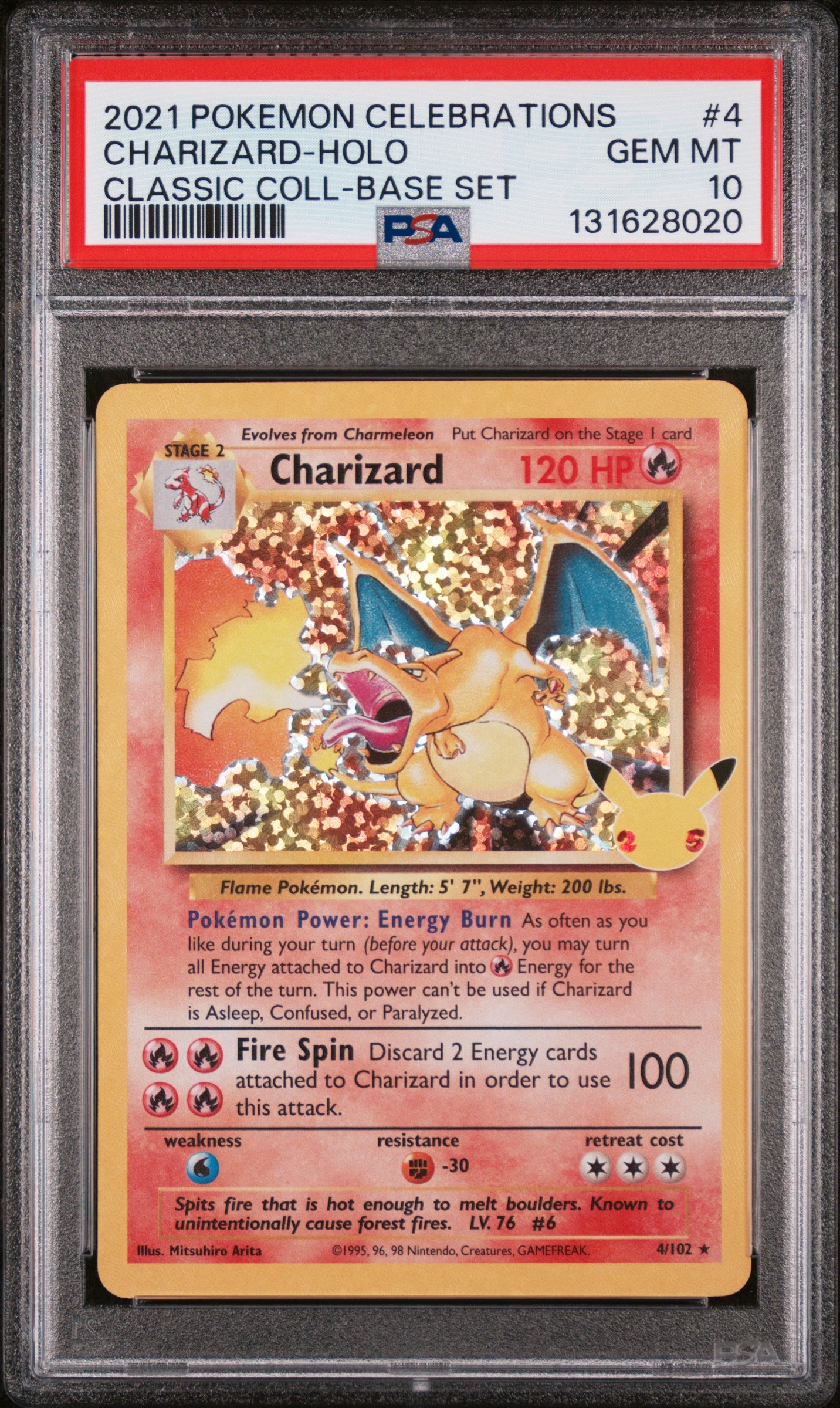PSA 10 - Charizard Holo 4/102 SWSH Celebrations Classic Collection - Pokemon