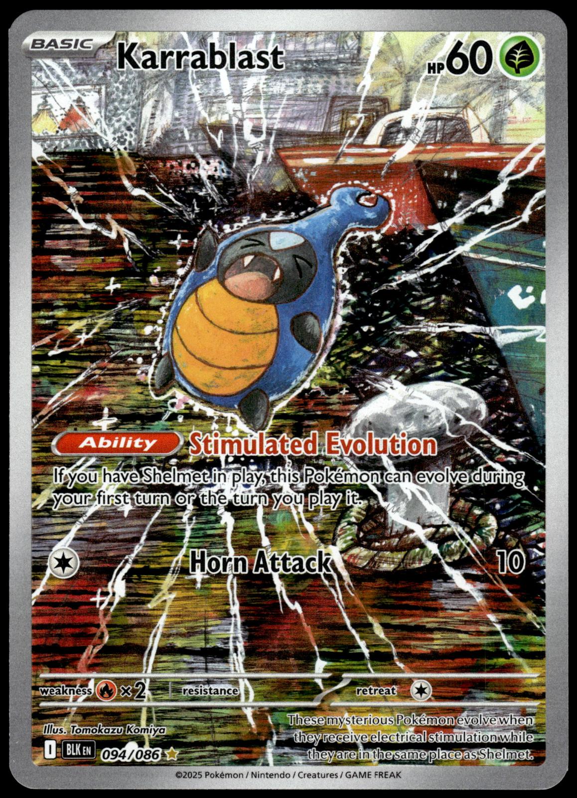 Karrablast 094/086 IR SV Black Bolt Pokemon [NM] (1)