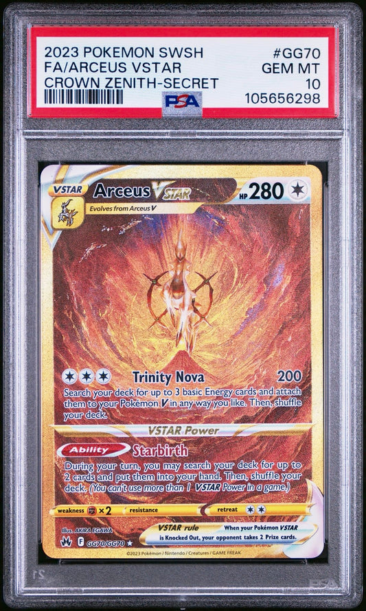 PSA 10 - Arceus VSTAR GG70/GG70 SWSH Crown Zenith - Pokemon