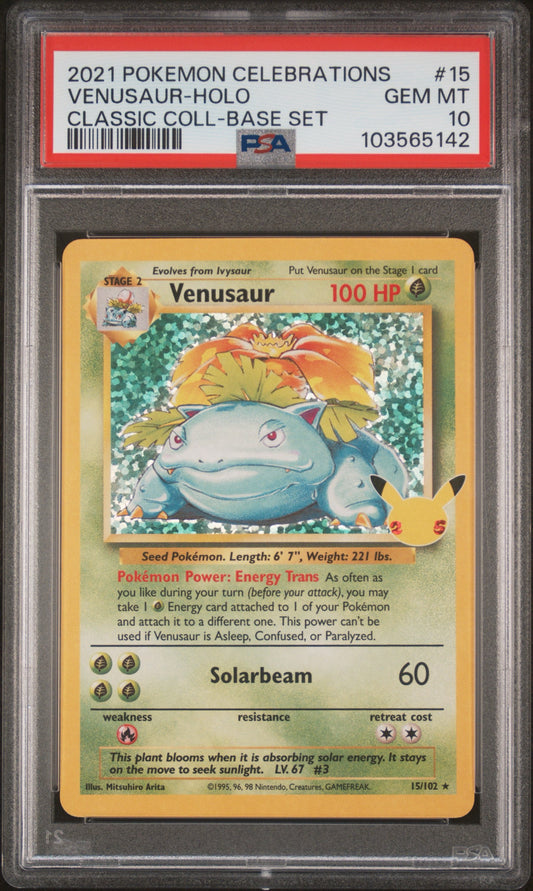 PSA 10 - Venusaur 15/102 SWSH Celebrations Classic Collection - Pokemon