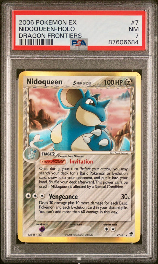 PSA 7 - Nidoqueen 7/101 EX Dragon Frontiers - Pokemon