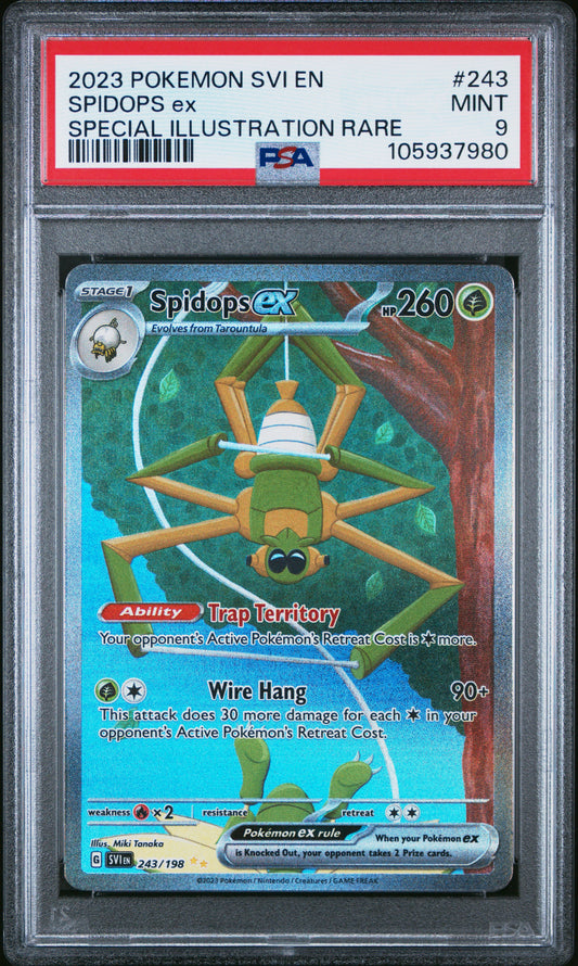 PSA 9 - Spidops ex SIR 243/198 SV Base Set - Pokemon