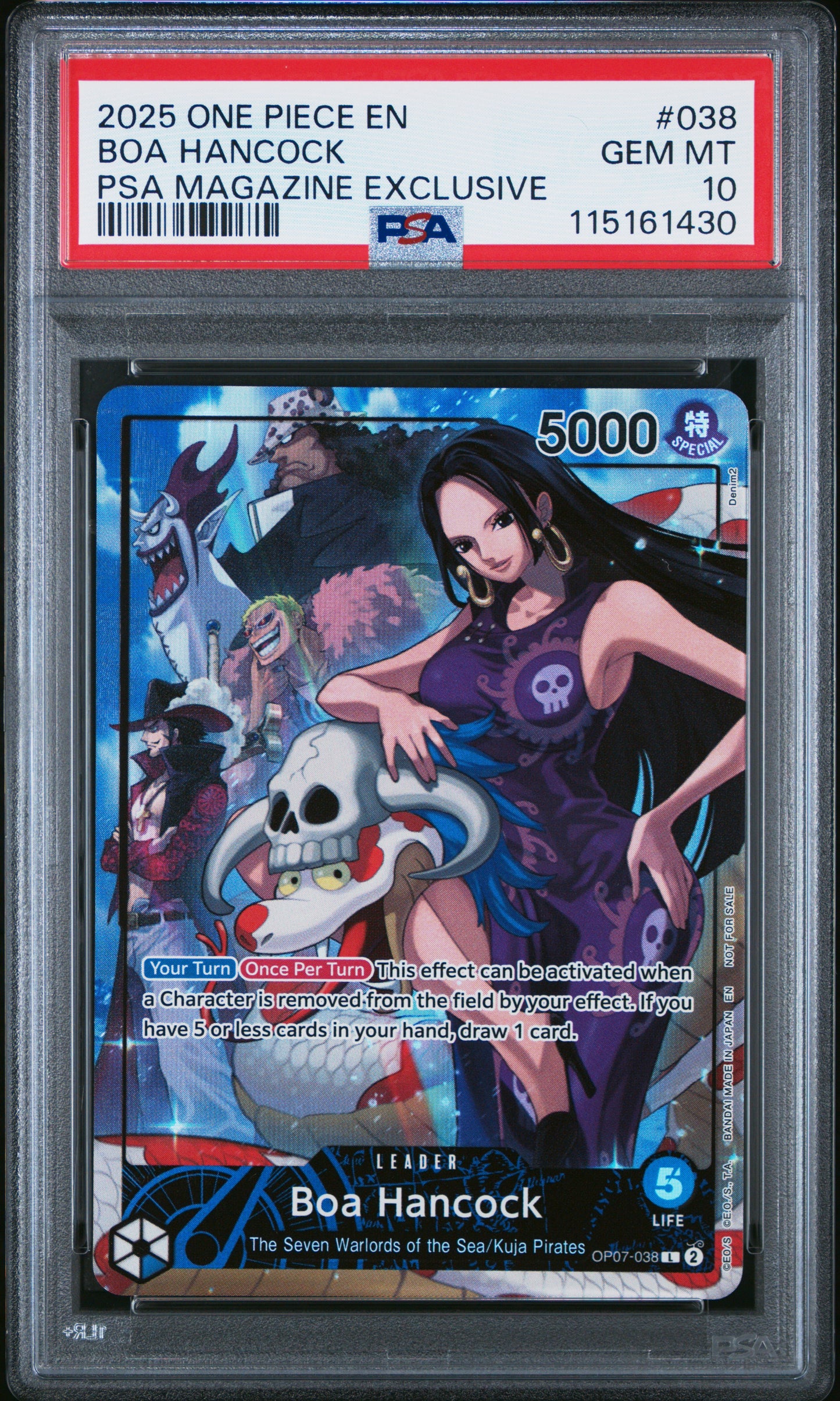 PSA 10 - Boa Hancock OP07-038 PSA Magazine Exlusive - One Piece