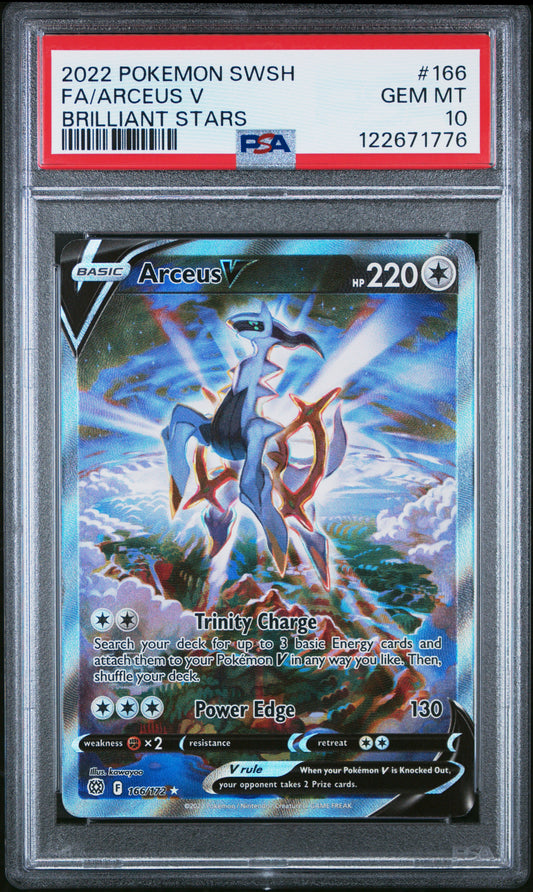 PSA 10 - Arceus V 166/172 Alt Art SWSH Brilliant Stars - Pokemon