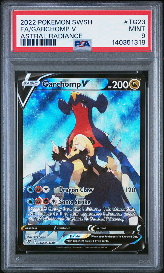 PSA 9 - Garchomp V TG23/TG30 SWSH Astral Radiance - Pokemon