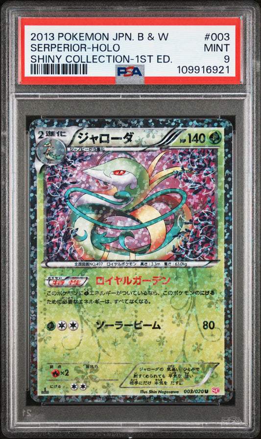 PSA 9 - Serperior Holo 003/020 BW Shiny Collection 1st Ed - Pokemon