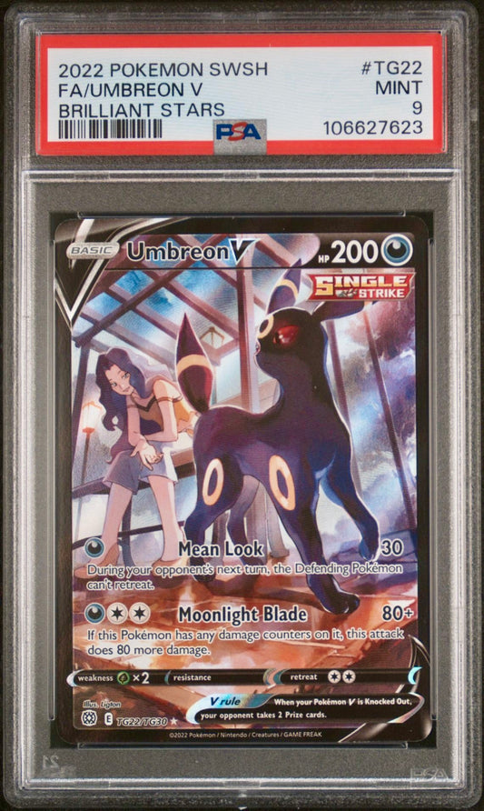 PSA 9 - Umbreon V TG22/TG30 SWSH Brilliant Stars - Pokemon
