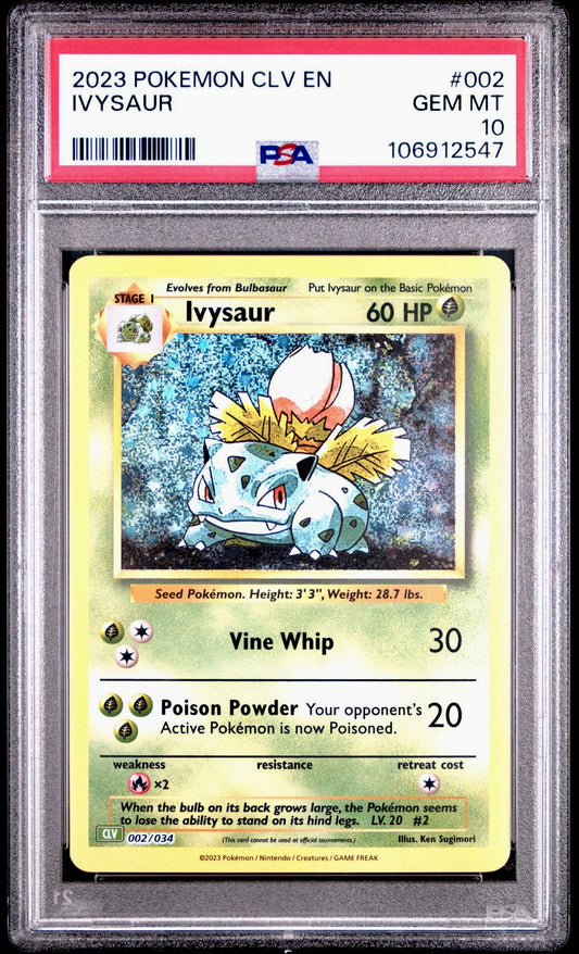 PSA 10 - Ivysaur Holo 002/034 CLV English Classic Collection - Pokemon