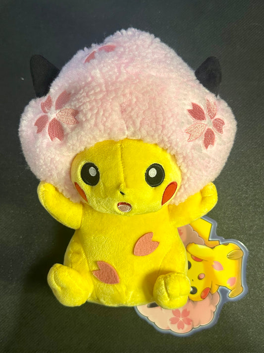 Pokemon Center Tokyo DX Exclusive Pikachu Cherry Blossom Plush w/ Tag - Accessories