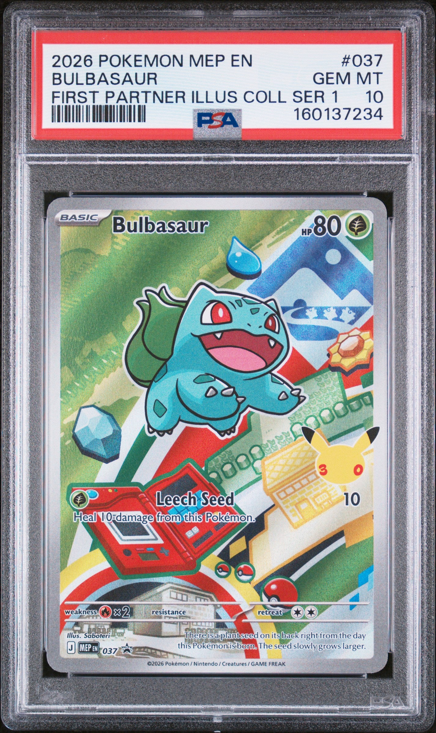 PSA 10 - Bulbasaur Charmander Squirtle [SEQ] First Partner Collection - Pokemon