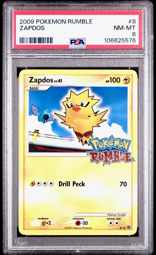 PSA 8 -Zapdos 8/16 2009 Pokemon RUMBLE - Pokemon