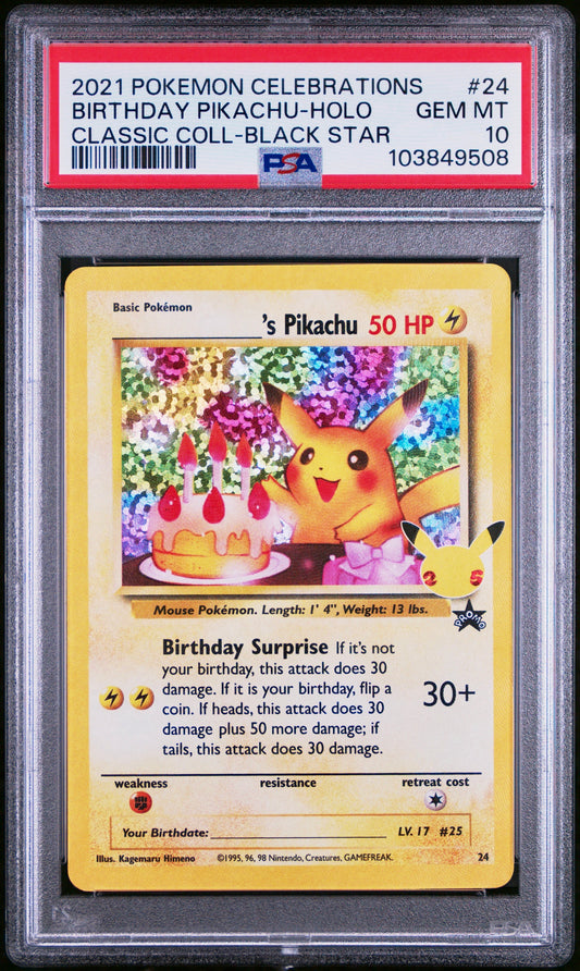 PSA 10 - Birthday Pikachu 24 SWSH 25th Celebrations Classic Collection - Pokemon
