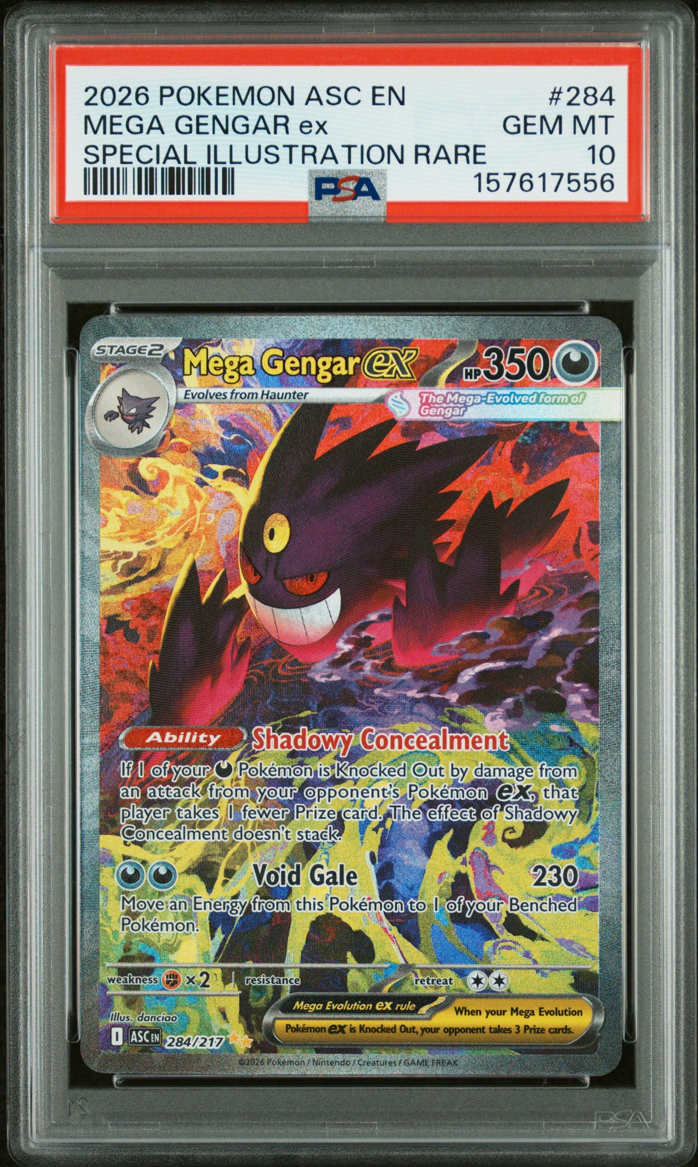 PSA 10 - Mega Gengar ex 284/217 SIR MEG Ascended Heroes - Pokemon
