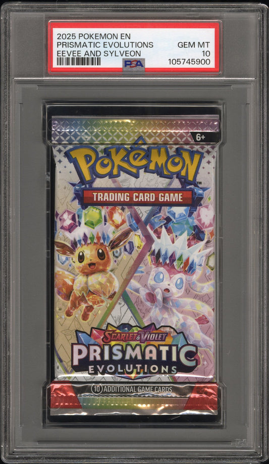 PSA 10 - Prismatic Evolutions (Eevee Sylveon) Foil Pack - Pokemon