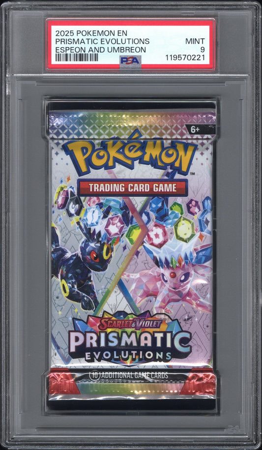 PSA 9 - Prismatic Evolutions (Umbreon Espeon) Foil Pack - Pokemon