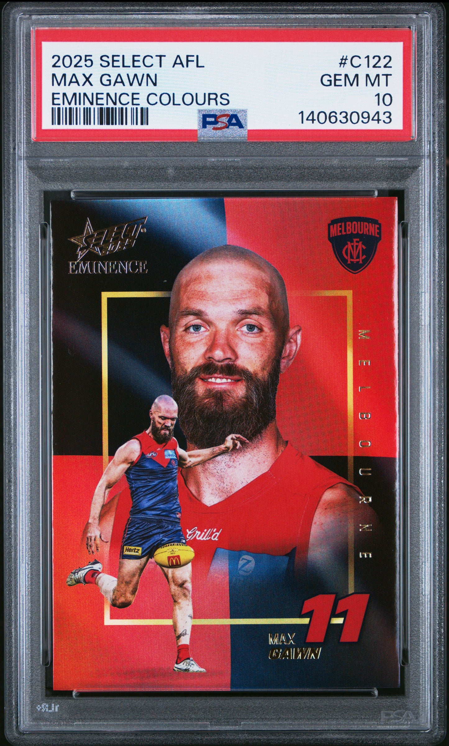 PSA 10 - Max Gawn #C122 Colours 2025 SELECT Eminence - AFL