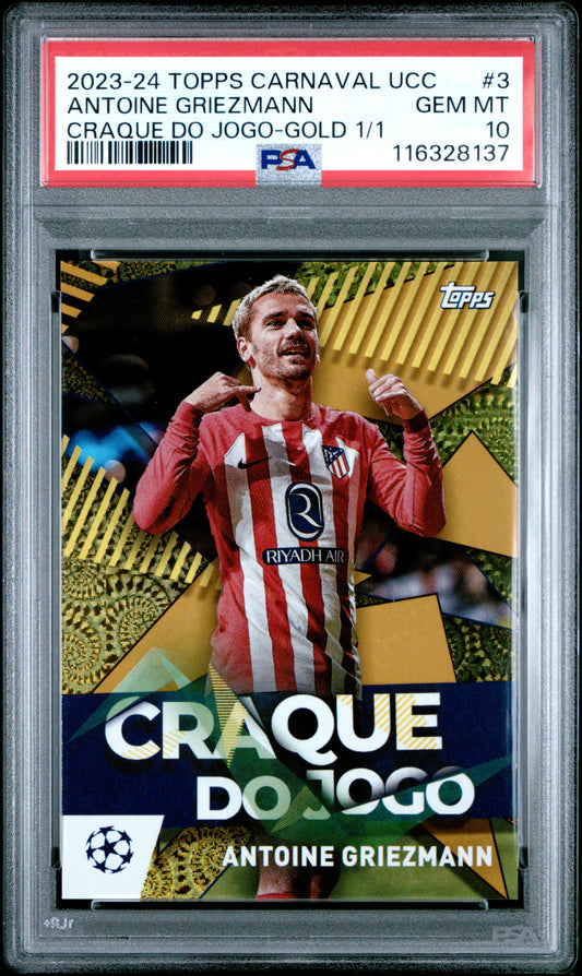 PSA 10 *1 OF 1* - Griezmann Topps Craque Do Jogo #3  Gold 23-24 - Football