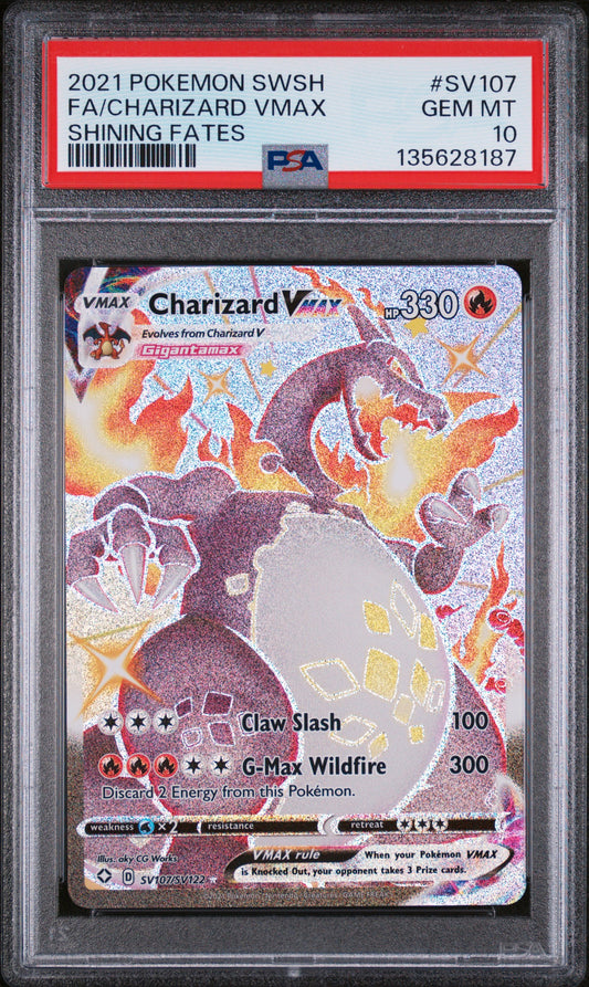 PSA 10 - Charizard VMAX SV107/SV122 SWSH Shining Fates - Pokemon