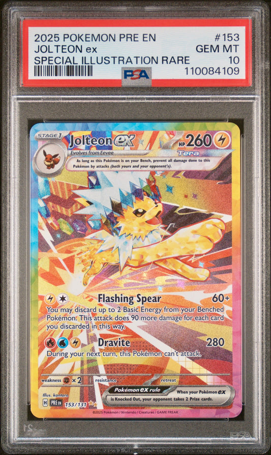 PSA 10 - Jolteon ex SAR 153/131 SV Prismatic Evolutions - Pokemon