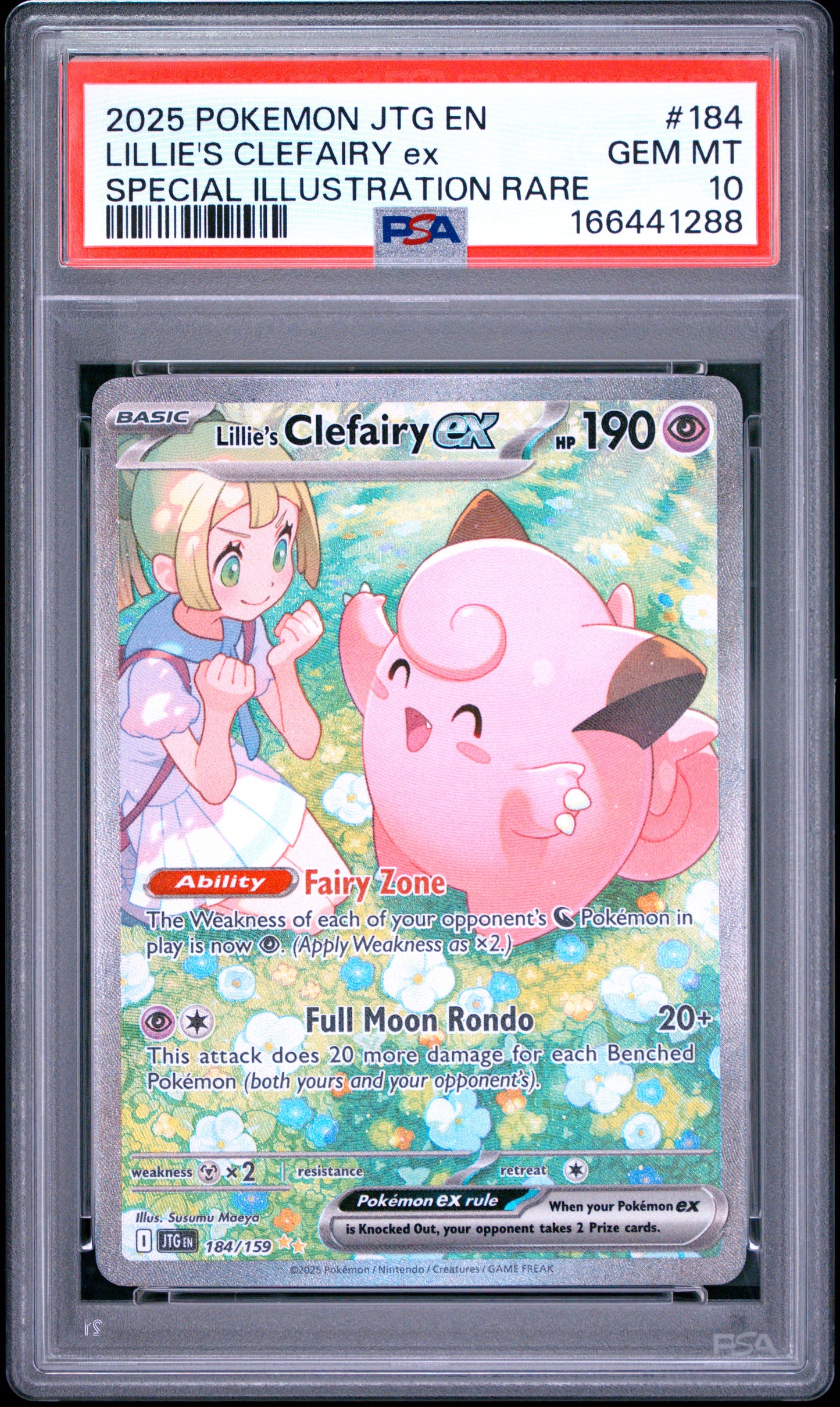 PSA 10 - Lillie's Clefairy ex 184/159 SIR SV Journey Together x288 - Pokemon