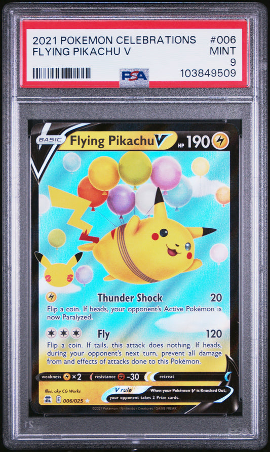 PSA 9 - Flying Pikachu 006/025 SWSH 25th Celebrations - Pokemon