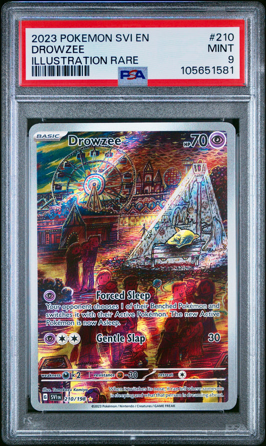 PSA 9 - Drowzee IR 210/198 SV Scarlet & Violet Base - Pokemon
