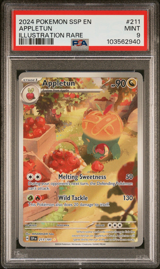 PSA 9 - Appletun IR 211/191 SV Surging Sparks - Pokemon