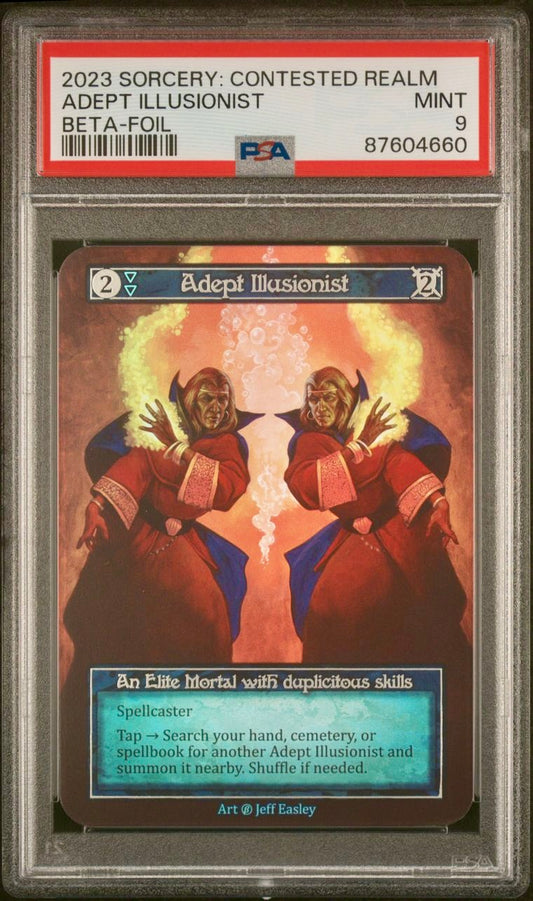 PSA 9 - Adept Illusionist (Elite Foil) Beta - Sorcery