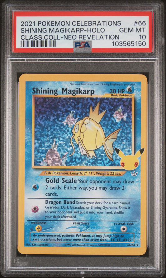 PSA 10 - Shining Magikarp 66/64 SWSH 25th Celebrations Classic - Pokemon