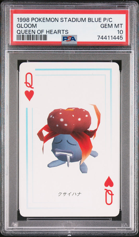 PSA 10 - Gloom Queen of Hearts 1998 Blastoise Deck Playing Cards - Pokemon