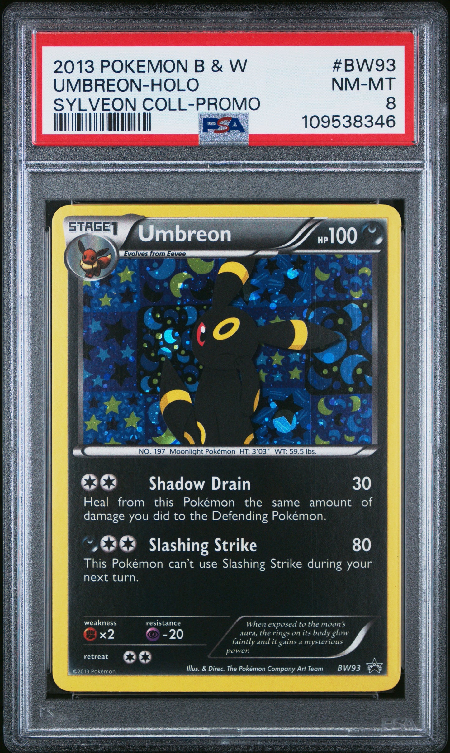 PSA 8 - Umbreon Holo BW93 Sylveon Collection Promo - Pokemon